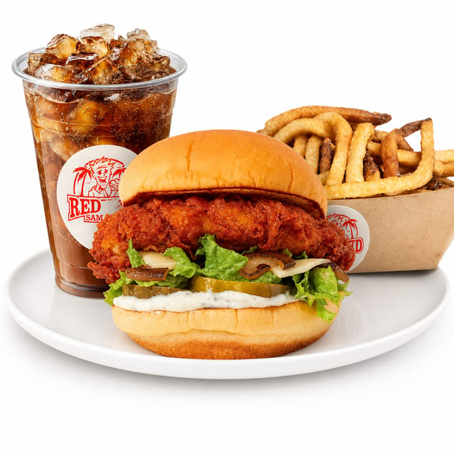 Chicken Sandwich w/ Fries & Drink.